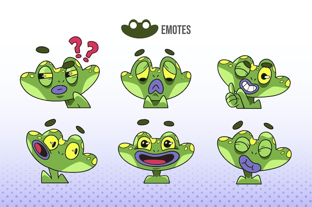 Hand drawn emotes element collection