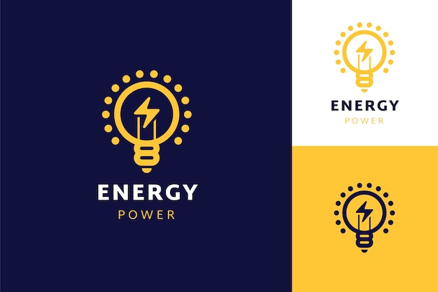 Hand drawn energy logo template