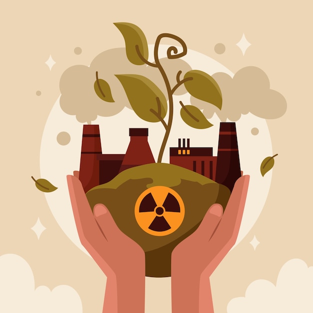 Free vector hand drawn environmental pollution illustration