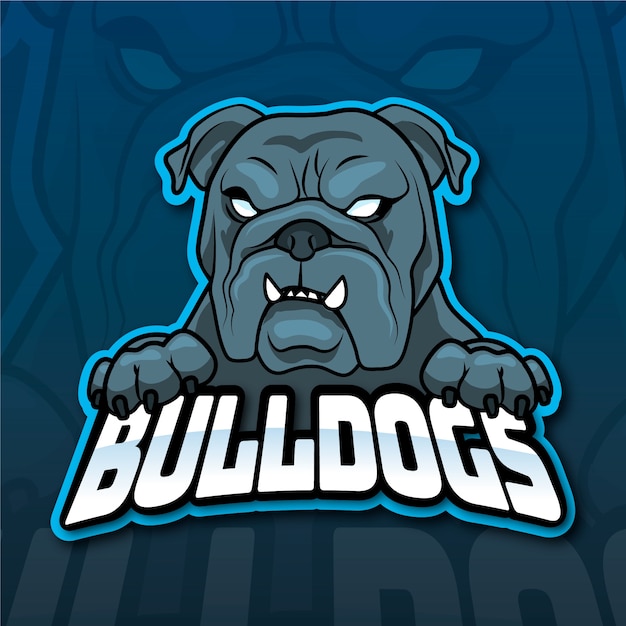 Hand drawn esport bulldog  logo