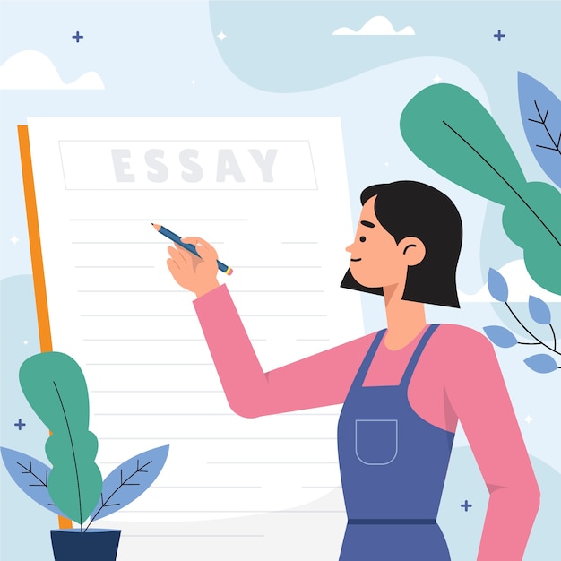 Free Vector hand drawn essay illustration