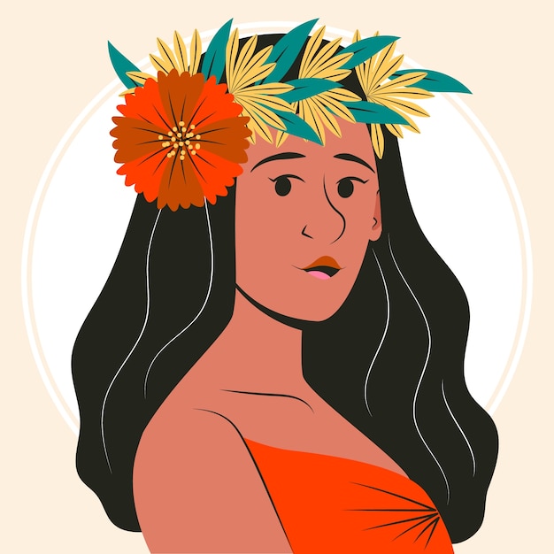 Free Vector hand drawn ethnic beauty illustration