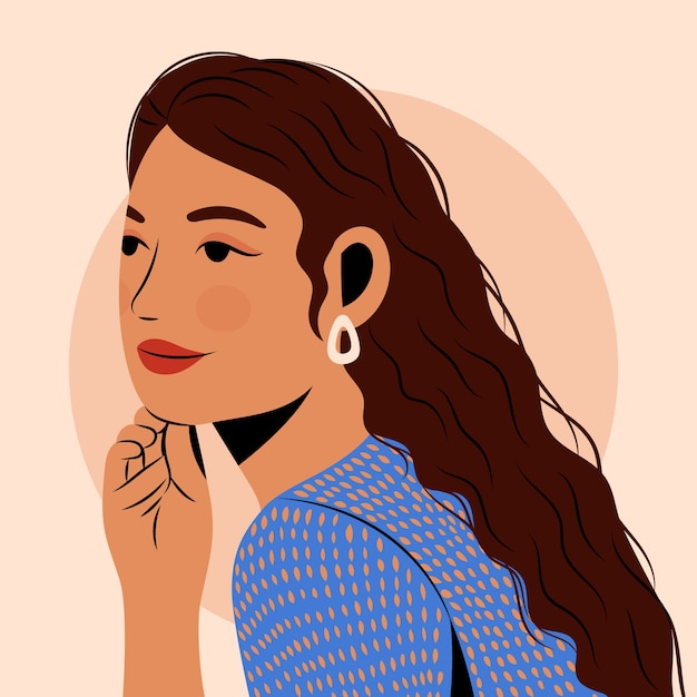 Free vector hand drawn ethnic beauty illustration