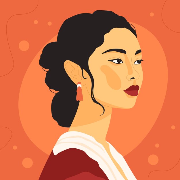 Hand drawn ethnic beauty illustration