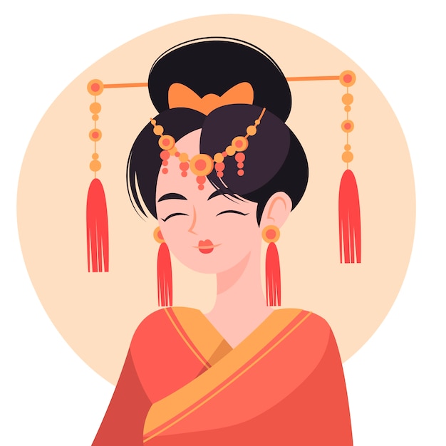 Free Vector hand drawn ethnic beauty illustration