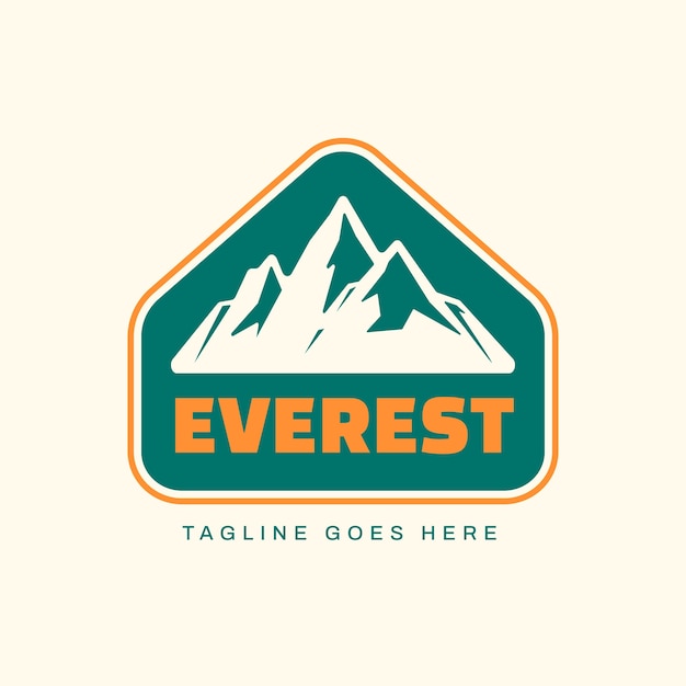 Free vector hand drawn everest logo design