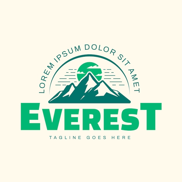 Free vector hand drawn everest logo design