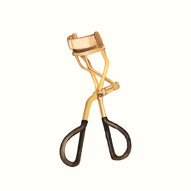 Hand drawn eyelash curler