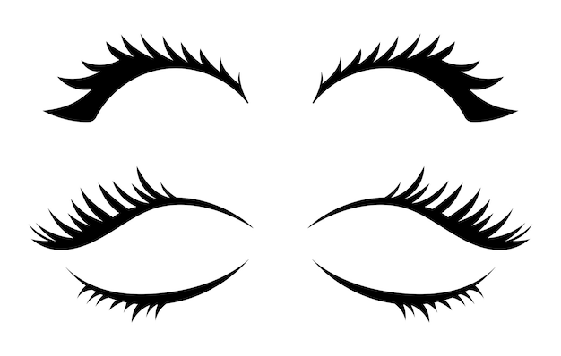 Free vector hand drawn eyelashes