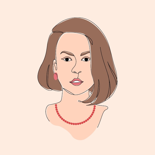 Free Vector hand drawn face drawing illustration