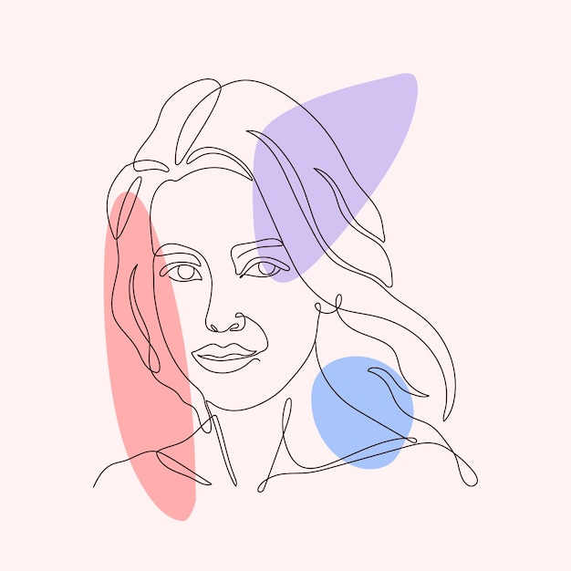 Free Vector hand drawn face drawing illustration