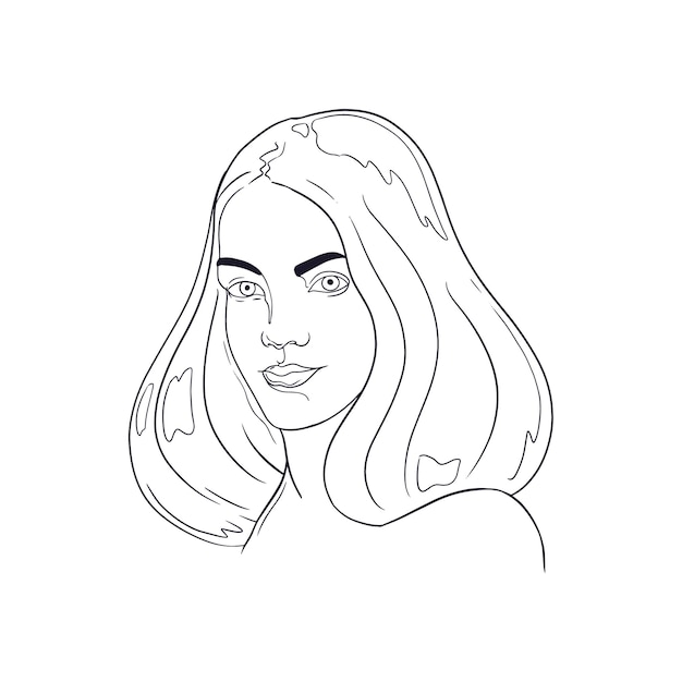 Free Vector hand drawn face drawing illustration