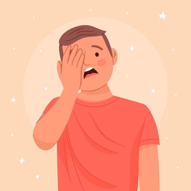 Hand drawn facepalm illustration