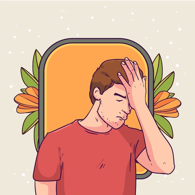 Free Vector hand drawn facepalm illustration