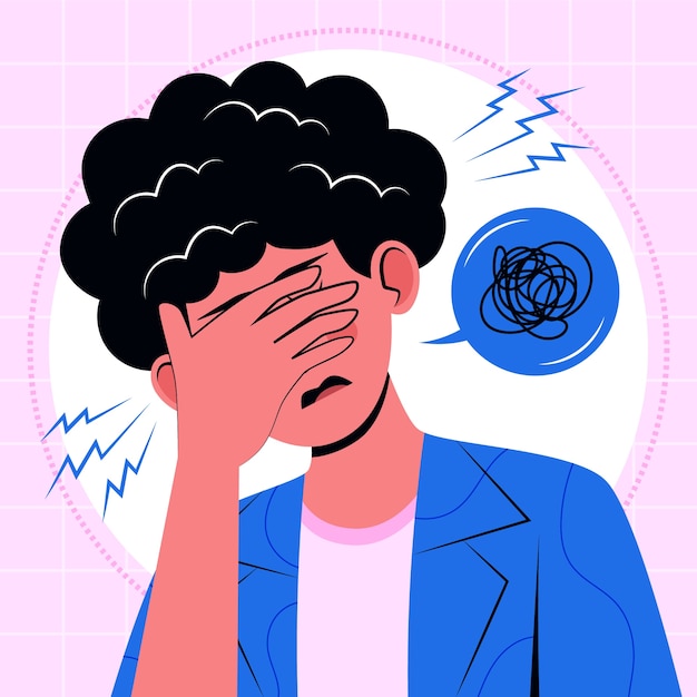 Free Vector hand drawn facepalm illustration