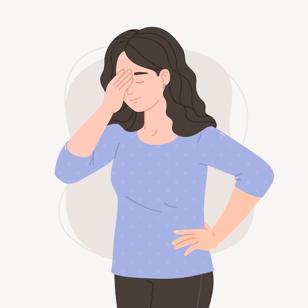 Free Vector hand drawn facepalm illustration