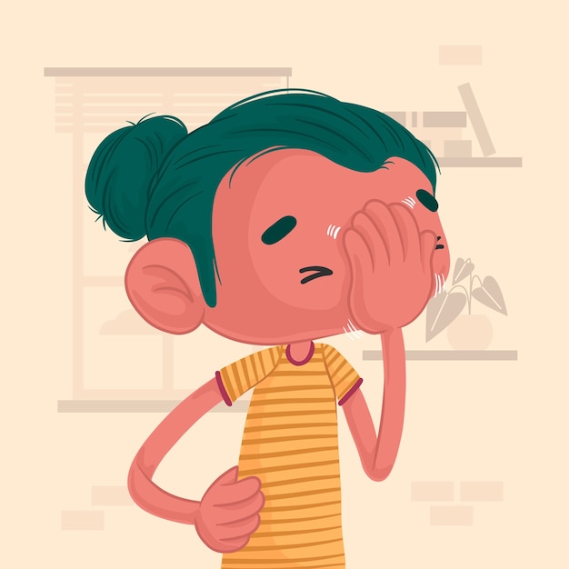 Hand drawn facepalm  illustration