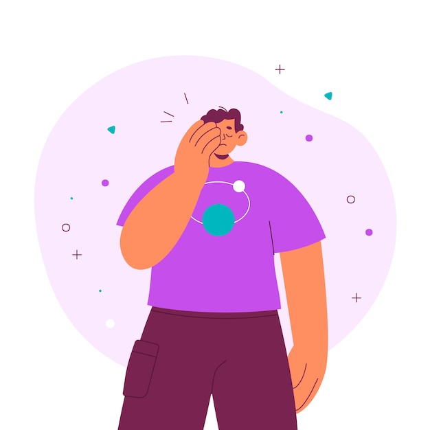 Free Vector hand drawn facepalm  illustration