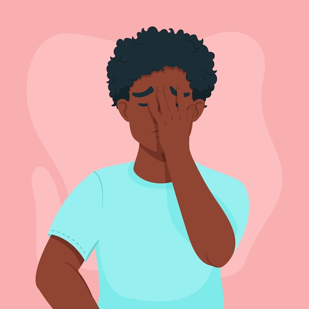 Free Vector hand drawn facepalm illustration