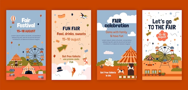 Hand drawn fair design template