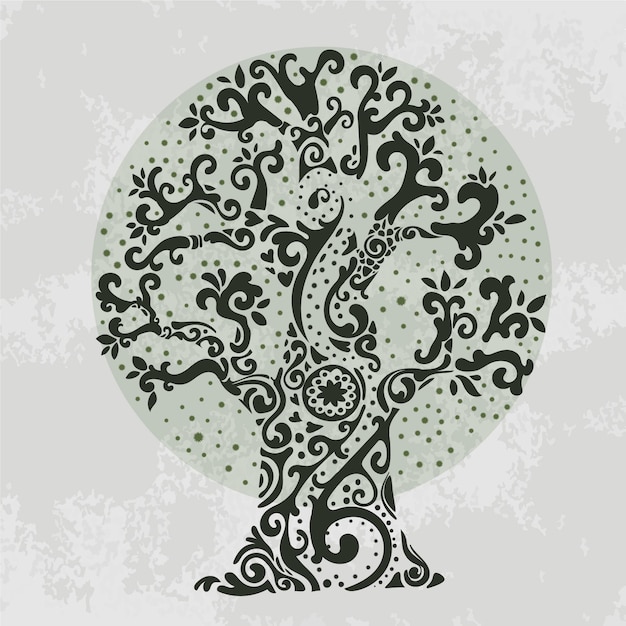 Free Vector hand drawn fancy branches tree life