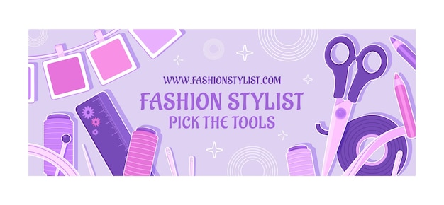 Free Vector hand drawn fashion stylist facebook cover