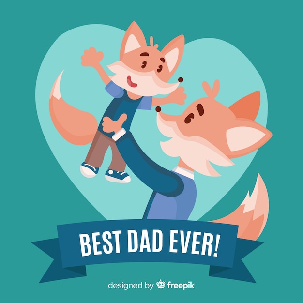 Free Vector hand drawn father's day background