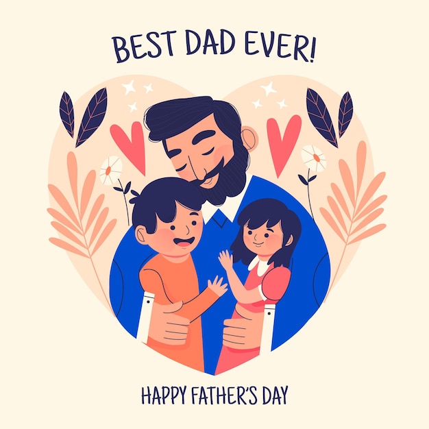 Hand drawn father's day concept