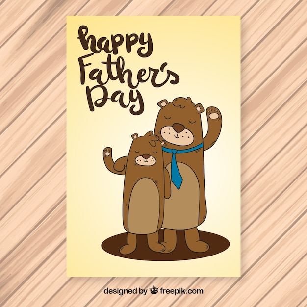 Free Vector hand drawn father's day greeting