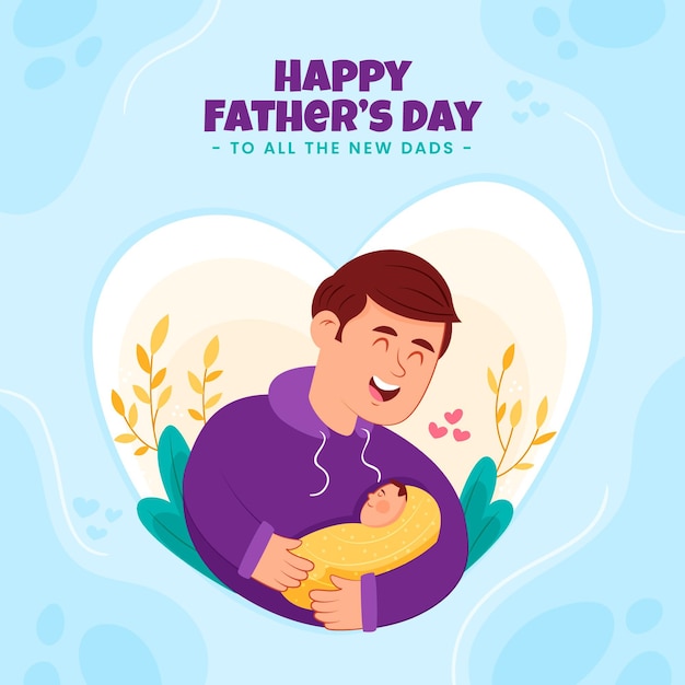 Free Vector hand drawn father's day illustration