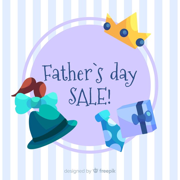 Hand drawn father's day sale background