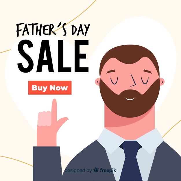 Hand drawn father's day sale background