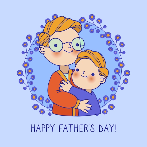 Free Vector hand drawn fathers day concept