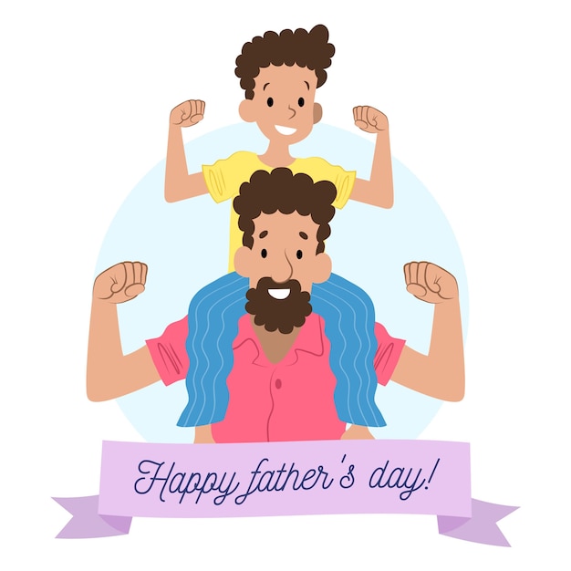 Free Vector hand-drawn fathers day illustration concept