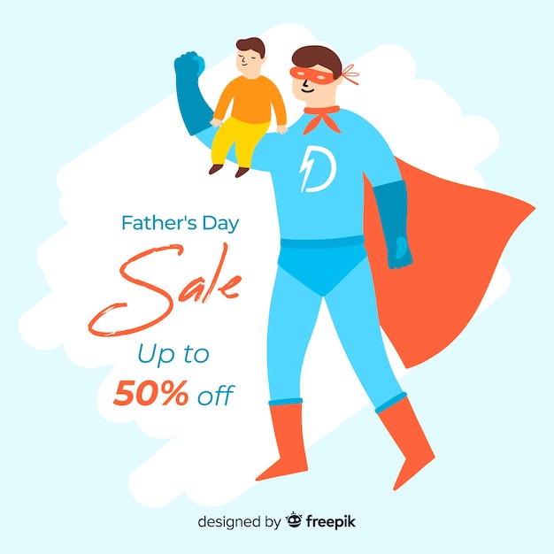 Hand drawn fathers day sale background