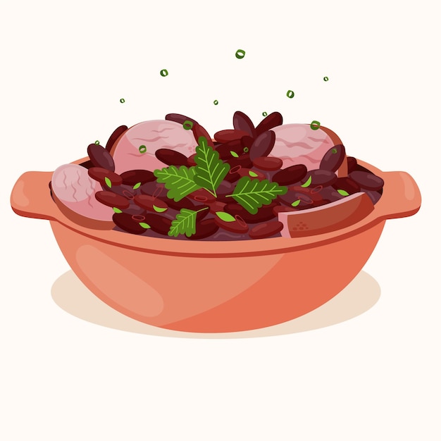 Free Vector hand drawn feijoada illustration