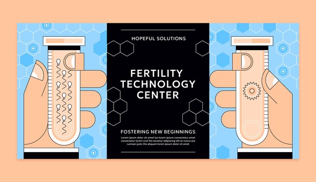 Free Vector hand drawn fertility clinic template