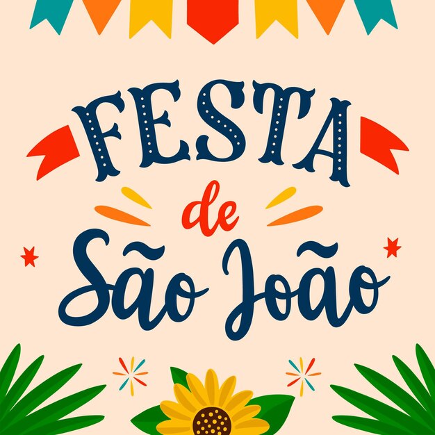 Hand drawn festa de sao joao lettering