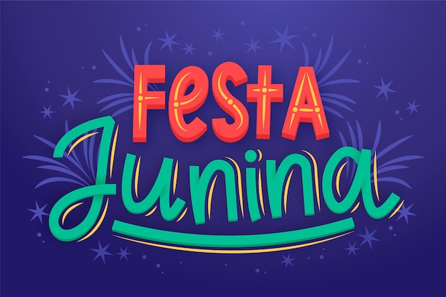 Hand drawn festa junina lettering