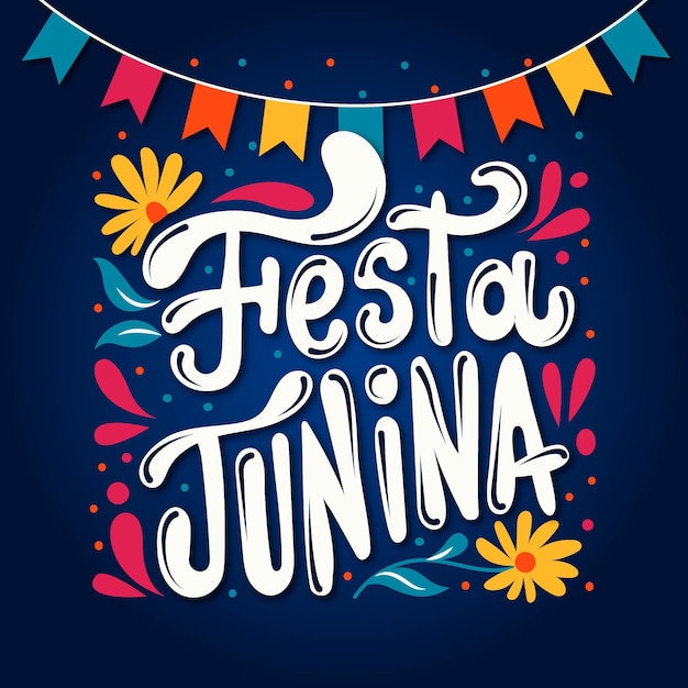 Hand drawn festa junina lettering