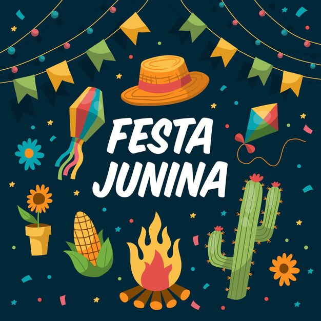 Hand drawn festa junina