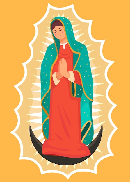 Free Vector hand drawn fiesta de la virgen