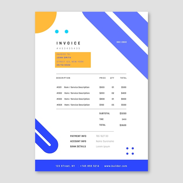 Hand drawn finance managing invoice