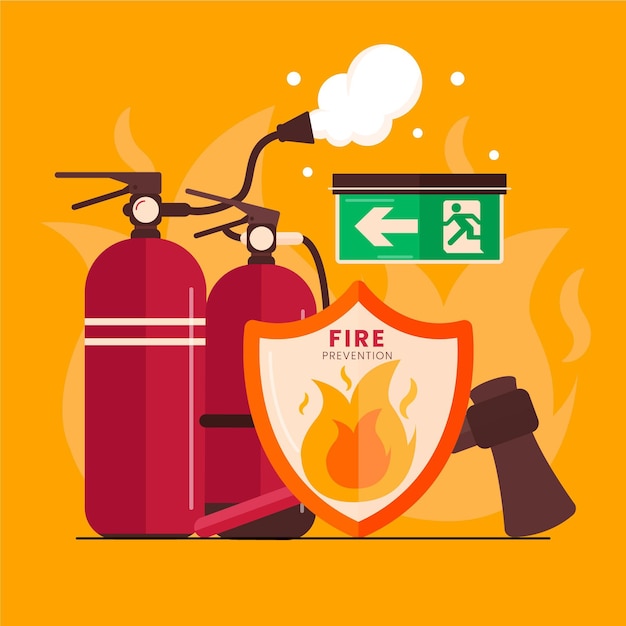 Free Vector hand drawn fire prevention illustration