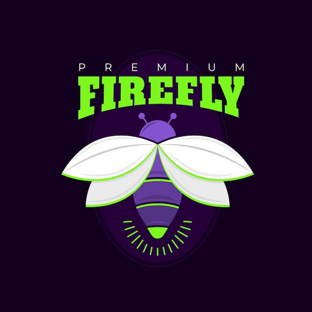 Hand drawn firefly logo template