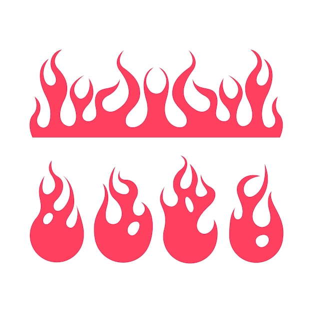 Free Vector hand drawn flame silhouette illustration