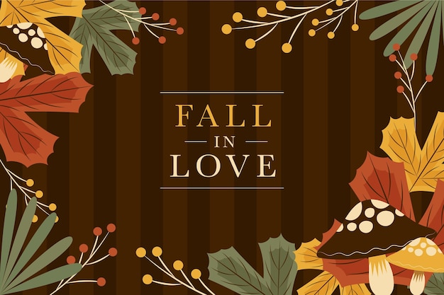 Free Vector hand drawn flat autumn background