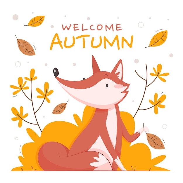 Free Vector hand drawn flat autumn illustration