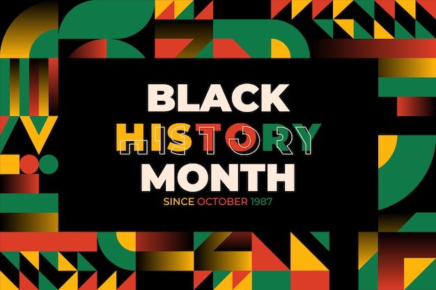 Free Vector hand drawn flat black history month background