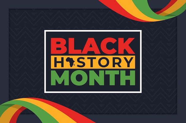 Free vector hand drawn flat black history month background